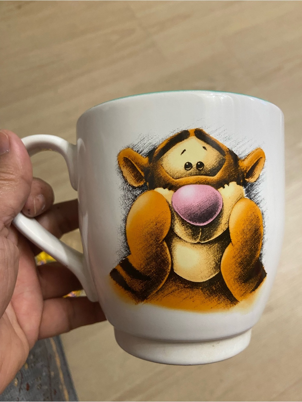 DISNEY STORE Vintage WINNIE THE POOH Ceramic Oversized TIGGER Coffee Mug
